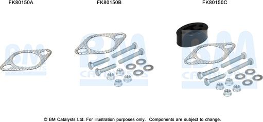 BM Catalysts FK80150 - Монтажний комплект, каталізатор autocars.com.ua