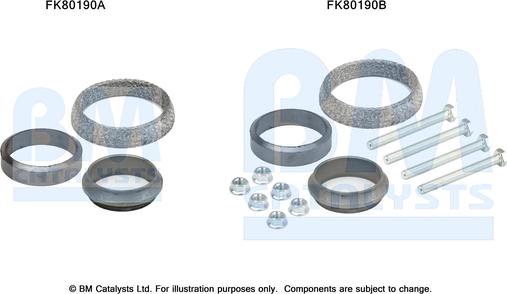BM Catalysts FK80190 - Монтажний комплект, каталізатор autocars.com.ua