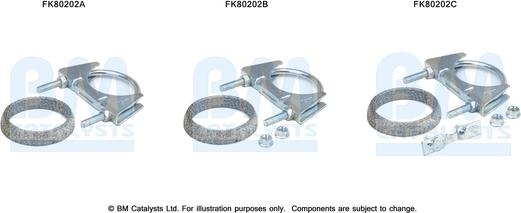 BM Catalysts FK80202 - Монтажний комплект, каталізатор autocars.com.ua