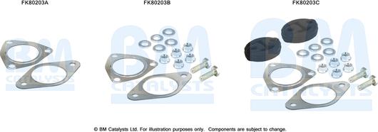 BM Catalysts FK80203 - Монтажний комплект, каталізатор autocars.com.ua