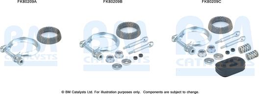 BM Catalysts FK80209 - Монтажний комплект, каталізатор autocars.com.ua