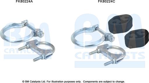 BM Catalysts FK80224 - Монтажный комплект, катализатор avtokuzovplus.com.ua