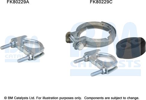 BM Catalysts FK80229 - Монтажний комплект, каталізатор autocars.com.ua