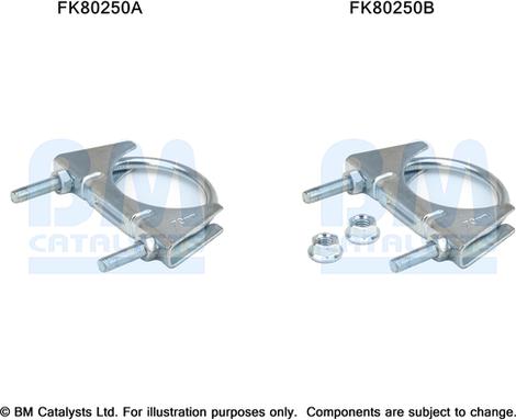 BM Catalysts FK80250 - Монтажный комплект, катализатор avtokuzovplus.com.ua