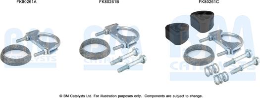 BM Catalysts FK80261 - Монтажный комплект, катализатор autodnr.net