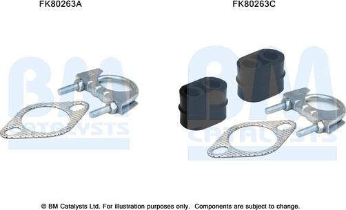 BM Catalysts FK80263 - Монтажний комплект, каталізатор autocars.com.ua