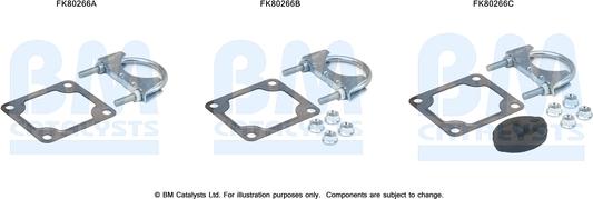 BM Catalysts FK80266 - Монтажний комплект, каталізатор autocars.com.ua