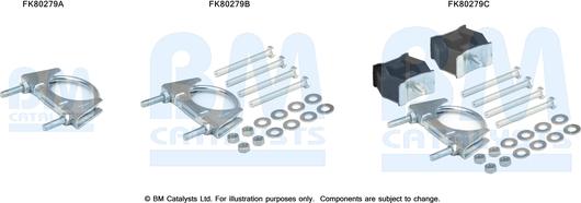 BM Catalysts FK80279 - Монтажний комплект, каталізатор autocars.com.ua