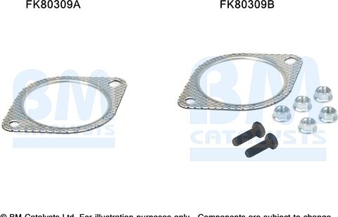 BM Catalysts FK80309 - Монтажний комплект, каталізатор autocars.com.ua