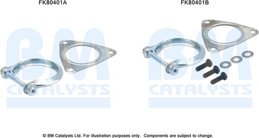 BM Catalysts FK80401 - Монтажний комплект, каталізатор autocars.com.ua