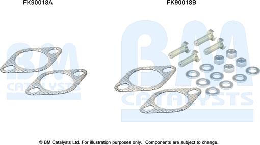 BM Catalysts FK90018 - Монтажний комплект, каталізатор autocars.com.ua