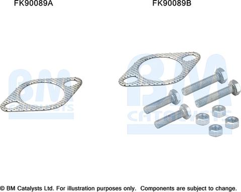 BM Catalysts FK90089 - Монтажний комплект, каталізатор autocars.com.ua