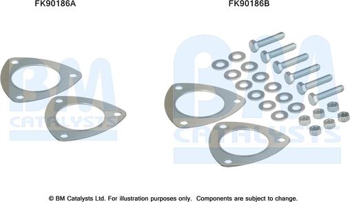 BM Catalysts FK90186 - Монтажний комплект, каталізатор autocars.com.ua