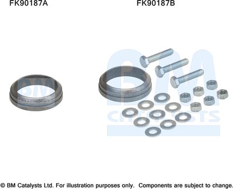 BM Catalysts FK90187 - Монтажний комплект, каталізатор autocars.com.ua