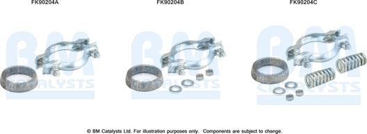 BM Catalysts FK90204 - Монтажний комплект, каталізатор autocars.com.ua