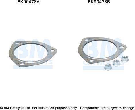 BM Catalysts FK90478 - Монтажный комплект, катализатор avtokuzovplus.com.ua