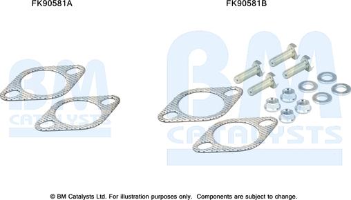 BM Catalysts FK90581 - Монтажний комплект, каталізатор autocars.com.ua