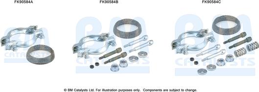 BM Catalysts FK90584 - Монтажний комплект, каталізатор autocars.com.ua