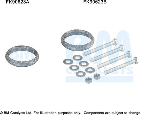 BM Catalysts FK90623 - Монтажний комплект, каталізатор autocars.com.ua