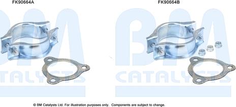 BM Catalysts FK90664 - Монтажний комплект, каталізатор autocars.com.ua