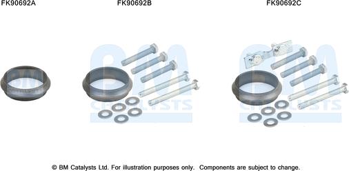 BM Catalysts FK90692 - Монтажный комплект, катализатор avtokuzovplus.com.ua