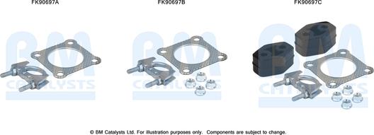 BM Catalysts FK90697 - Монтажный комплект, катализатор avtokuzovplus.com.ua