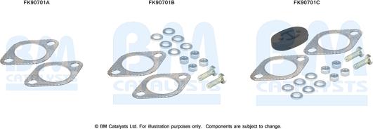 BM Catalysts FK90701 - Монтажний комплект, каталізатор autocars.com.ua