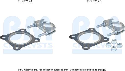 BM Catalysts FK90712 - Монтажний комплект, каталізатор autocars.com.ua