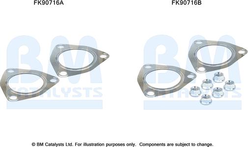 BM Catalysts FK90716 - Монтажний комплект, каталізатор autocars.com.ua