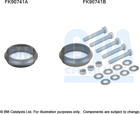 BM Catalysts FK90741 - Монтажний комплект, каталізатор autocars.com.ua