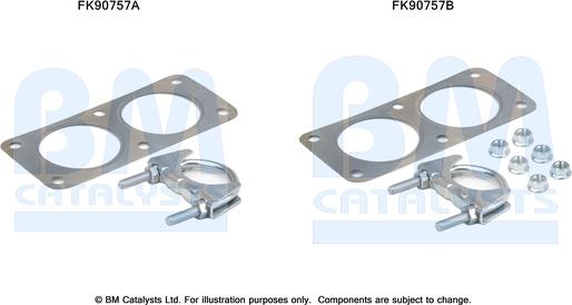 BM Catalysts FK90757 - Монтажний комплект, каталізатор autocars.com.ua