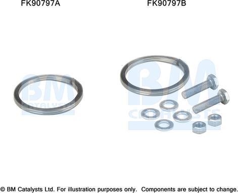 BM Catalysts FK90797 - Монтажний комплект, каталізатор autocars.com.ua