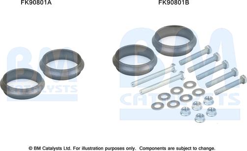 BM Catalysts FK90801 - Монтажний комплект, каталізатор autocars.com.ua