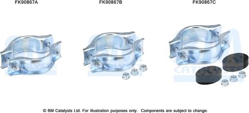 BM Catalysts FK90867 - Монтажный комплект, катализатор avtokuzovplus.com.ua