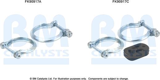 BM Catalysts FK90917 - Монтажний комплект, каталізатор autocars.com.ua