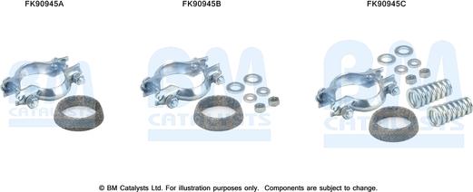 BM Catalysts FK90945 - Монтажний комплект, каталізатор autocars.com.ua