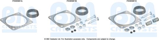 BM Catalysts FK90981 - Монтажний комплект, каталізатор autocars.com.ua