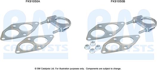 BM Catalysts FK91050 - Монтажний комплект, каталізатор autocars.com.ua