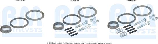 BM Catalysts FK91067 - Монтажний комплект, каталізатор autocars.com.ua