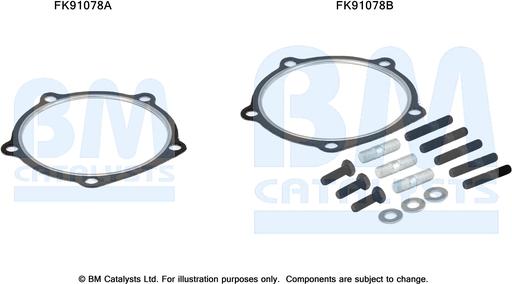 BM Catalysts FK91078 - Монтажний комплект, каталізатор autocars.com.ua