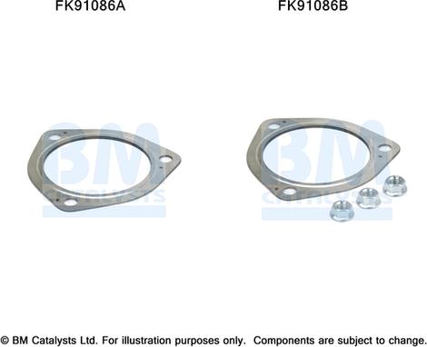 BM Catalysts FK91086 - Монтажный комплект, катализатор avtokuzovplus.com.ua