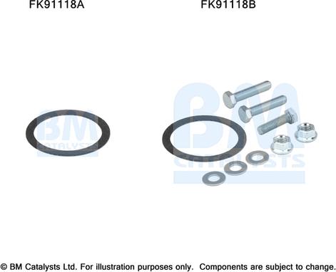 BM Catalysts FK91118 - Монтажный комплект, катализатор avtokuzovplus.com.ua