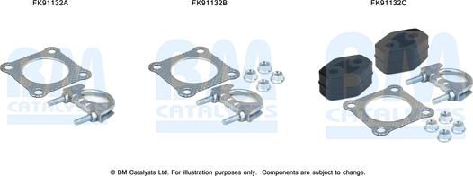 BM Catalysts FK91132 - Монтажный комплект, катализатор avtokuzovplus.com.ua