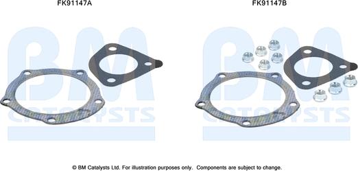 BM Catalysts FK91147 - Монтажний комплект, каталізатор autocars.com.ua