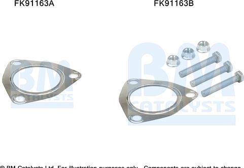 BM Catalysts FK91163 - Монтажний комплект, каталізатор autocars.com.ua
