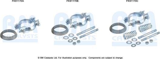 BM Catalysts FK91170 - Монтажний комплект, каталізатор autocars.com.ua