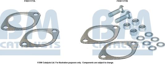 BM Catalysts FK91177 - Монтажний комплект, каталізатор autocars.com.ua