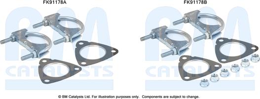 BM Catalysts FK91178 - Монтажний комплект, каталізатор autocars.com.ua