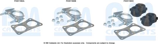 BM Catalysts FK91180 - Монтажний комплект, каталізатор autocars.com.ua