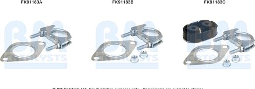 BM Catalysts FK91183 - Монтажний комплект, каталізатор autocars.com.ua